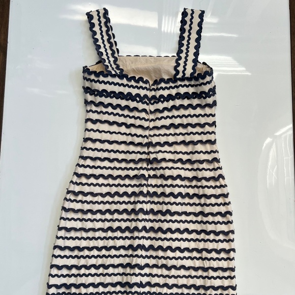 French Connection “Ric Rac” Ivory and Blue Mini Dress 6 - Picture 4 of 5